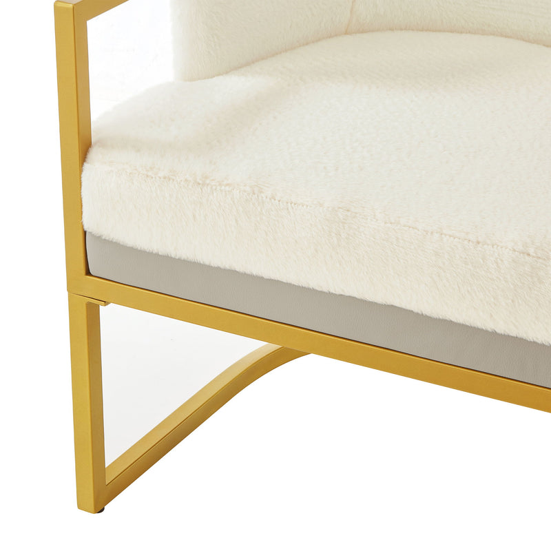 Upholstered Reading Accent Armchair For Living Room