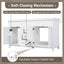 Bathroom Vanity With Double Sinks, 3 Drawers & 4 Doors - White