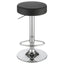 Adjustable Hydraulic Bar Stool With Base And Padded Seat - Black / Silver