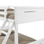 Bunk Bed With Built In Ladder, Safety Guardrails And Angled Access Step