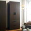Brook - 2 Door Closet With 2 Drawers And Hanging Bars - Dark Brown