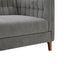 Modern 3 Seater Sofa, Upholstered Couch With Curved Armrests