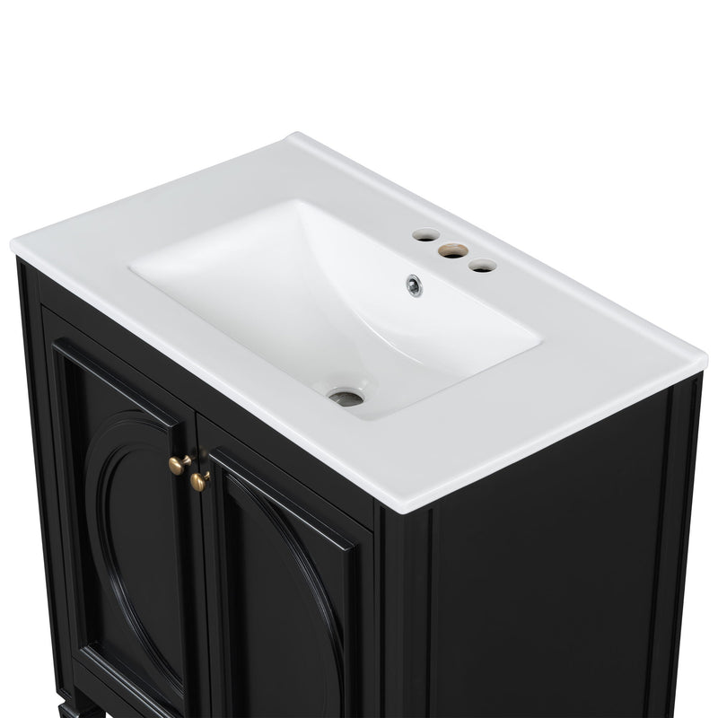 Bathroom Vanity With Sink With 2 Doors And Adjustable Shelf