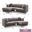 Soft y Micro Suede Sofa Chaise