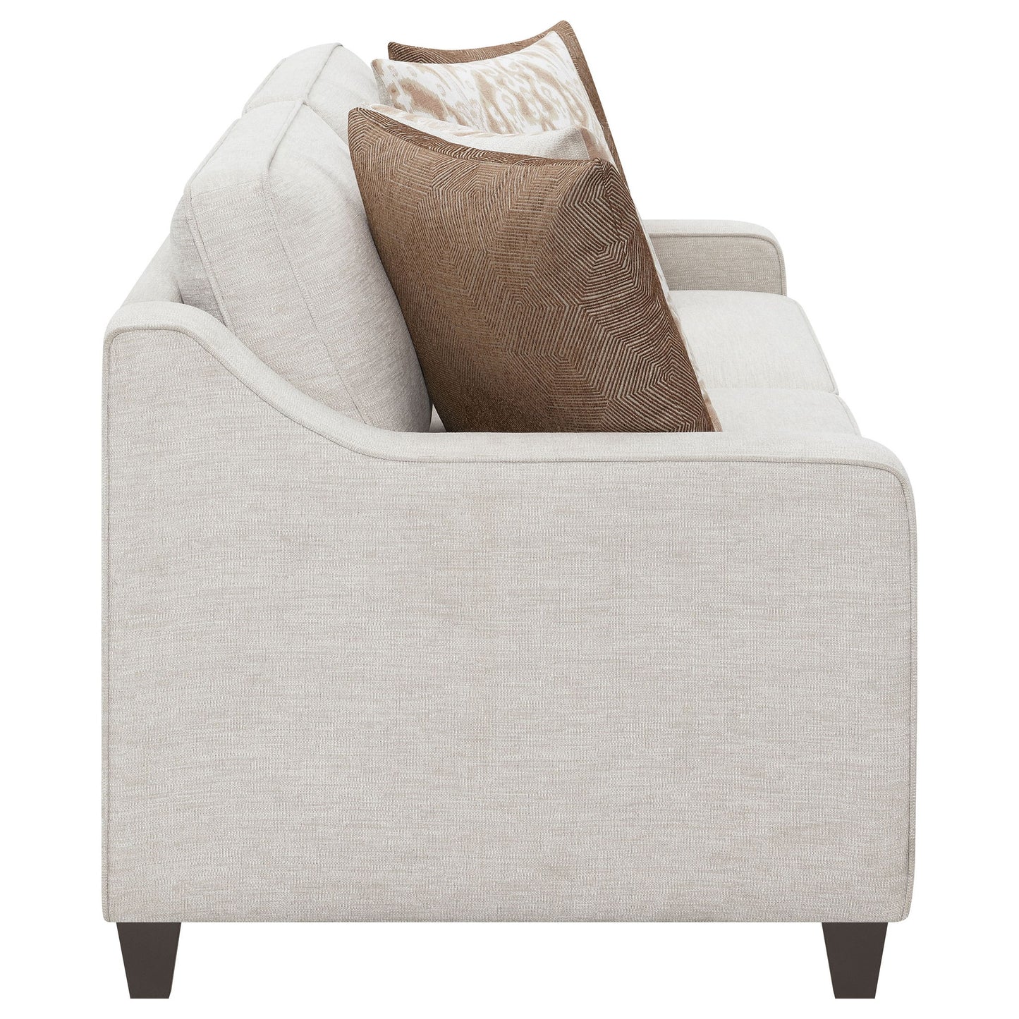 Mahaffey - 2 Piece Track Arm Living Room Set - Beige