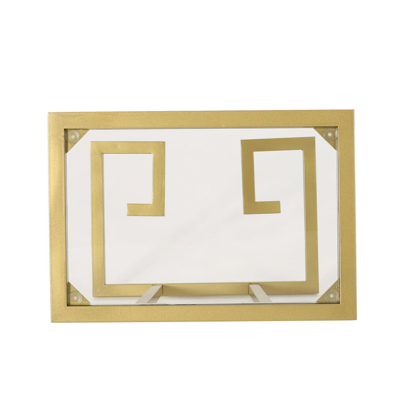 Modern Glam C Shaped End Table With Tempered Glass Top - Gold