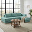 L-Shaped Modular Sofa With Double Layer Cushion