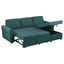 Kenna- Sleeper Sectional Sofa With Storage Ottoman