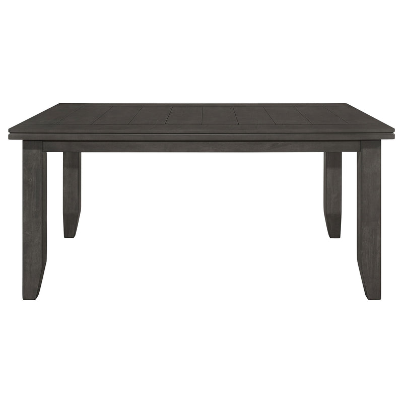 Dexter - Rectangular Plank Top Dining Table - Dark Gray