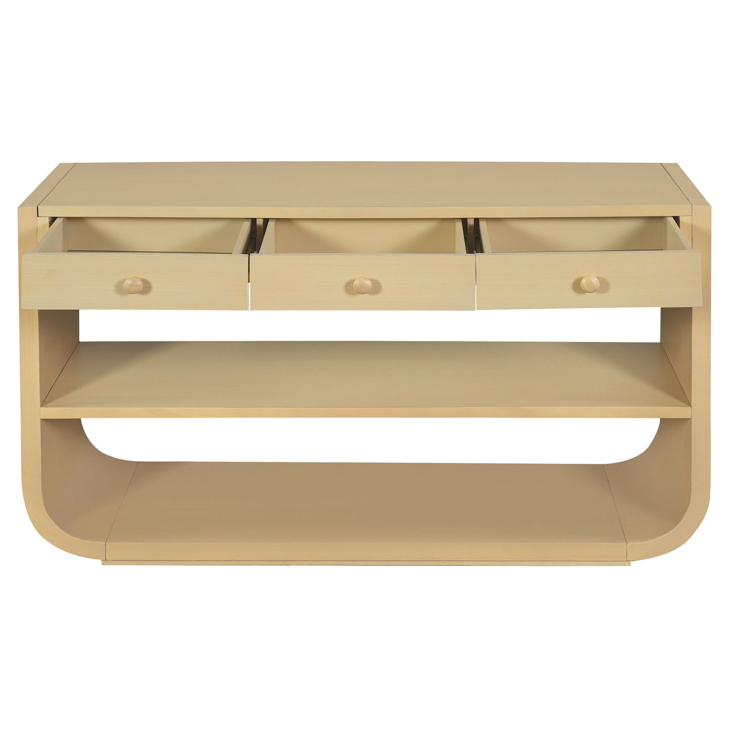 Console Table With 3 Soft Close Drawers & 2 Open Shelves