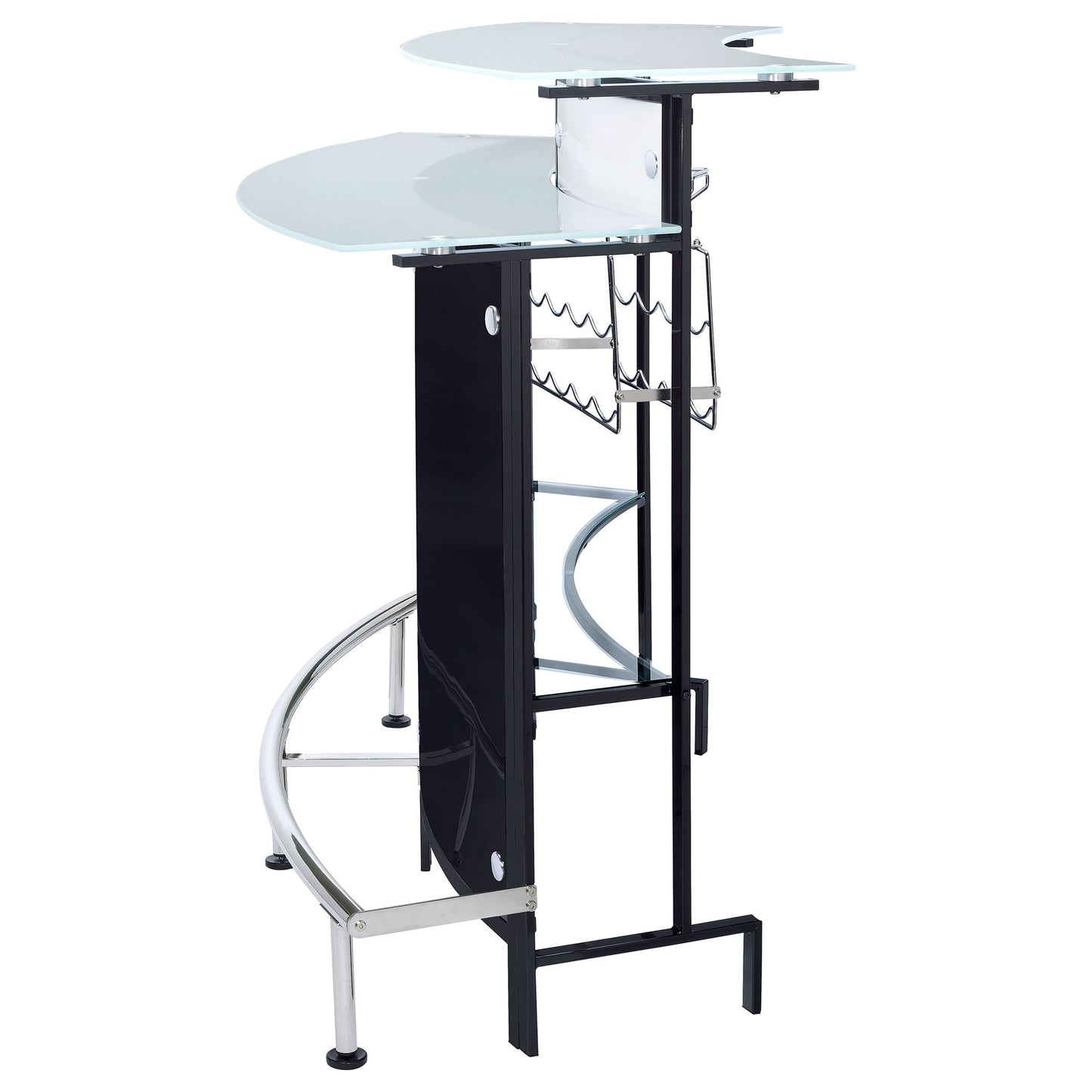 Keystone - Home Bar With Stemware & Wine Storage - Black