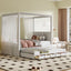 Upholstery Canopy Platform Bed With Trundle And Three Storage Drawers