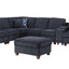 Gina - Sectional Sofa With Ottoman - Black