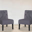Reese - Living Room Armless Button Tufted Pattern Accent Chair (Set of 2)