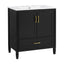 Elegant Fluted Bathroom Vanity With Sink, Soft Close Doors & Drawer