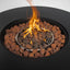Propane Round 40000Btu Fire Pit Table - Black