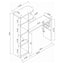 Kady - 5 Shelf Home Bar Table With Wine & Stemware Storage - Brown