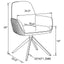 Flare - Arm Side Dining Chair With Tufting - Gray