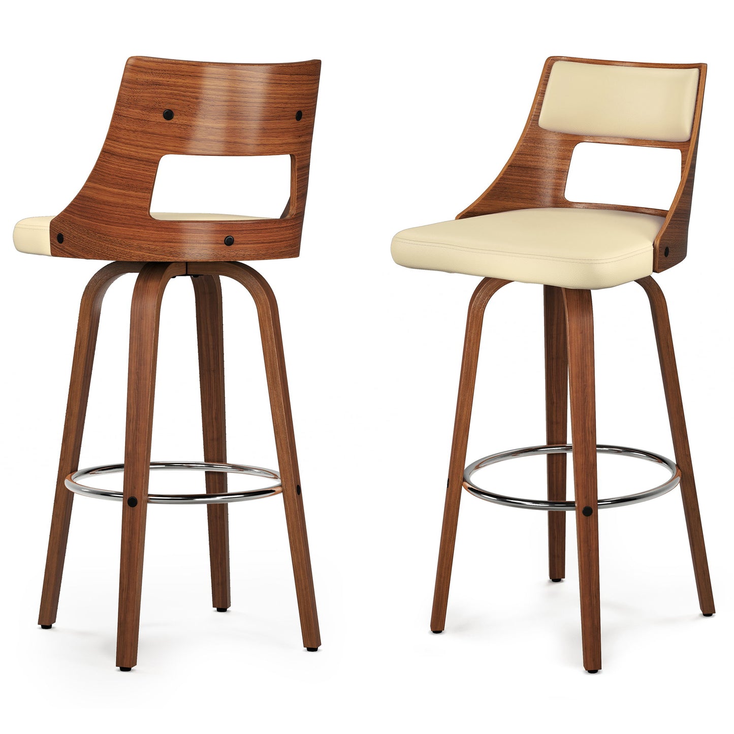 Dallyn - Swivel Bar Stool (Set of 2) - Cream