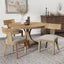 Contemporary Fabric Upholstered Side Dining Chairs Set With Curved Back