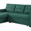 Upholstered Pull Out Sectional Sofa With Chaise