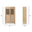 Arden - 2 Door Bookcase Storage Cabinet - Natural