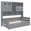 Daybed With All-In-One Cabinet And Shelf