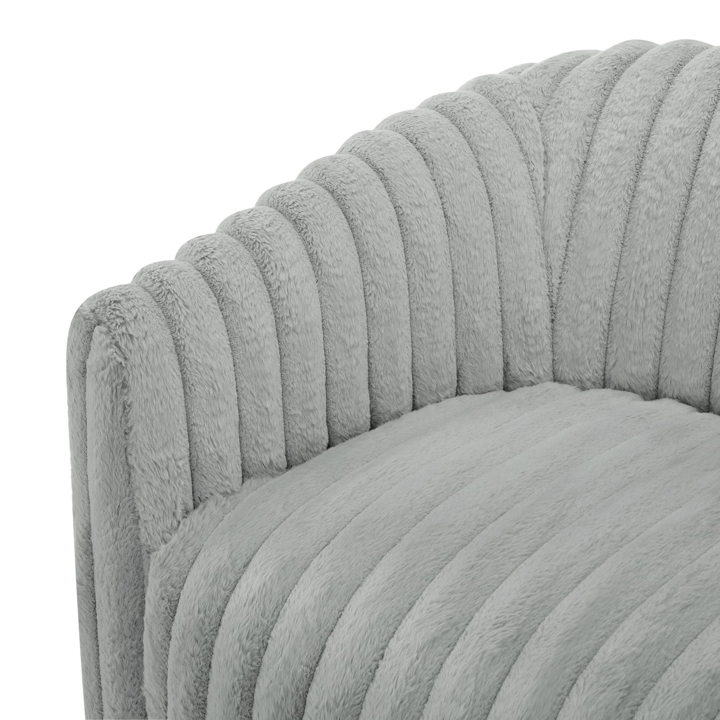 Alexa - Barrel Swivel Chair - Gray