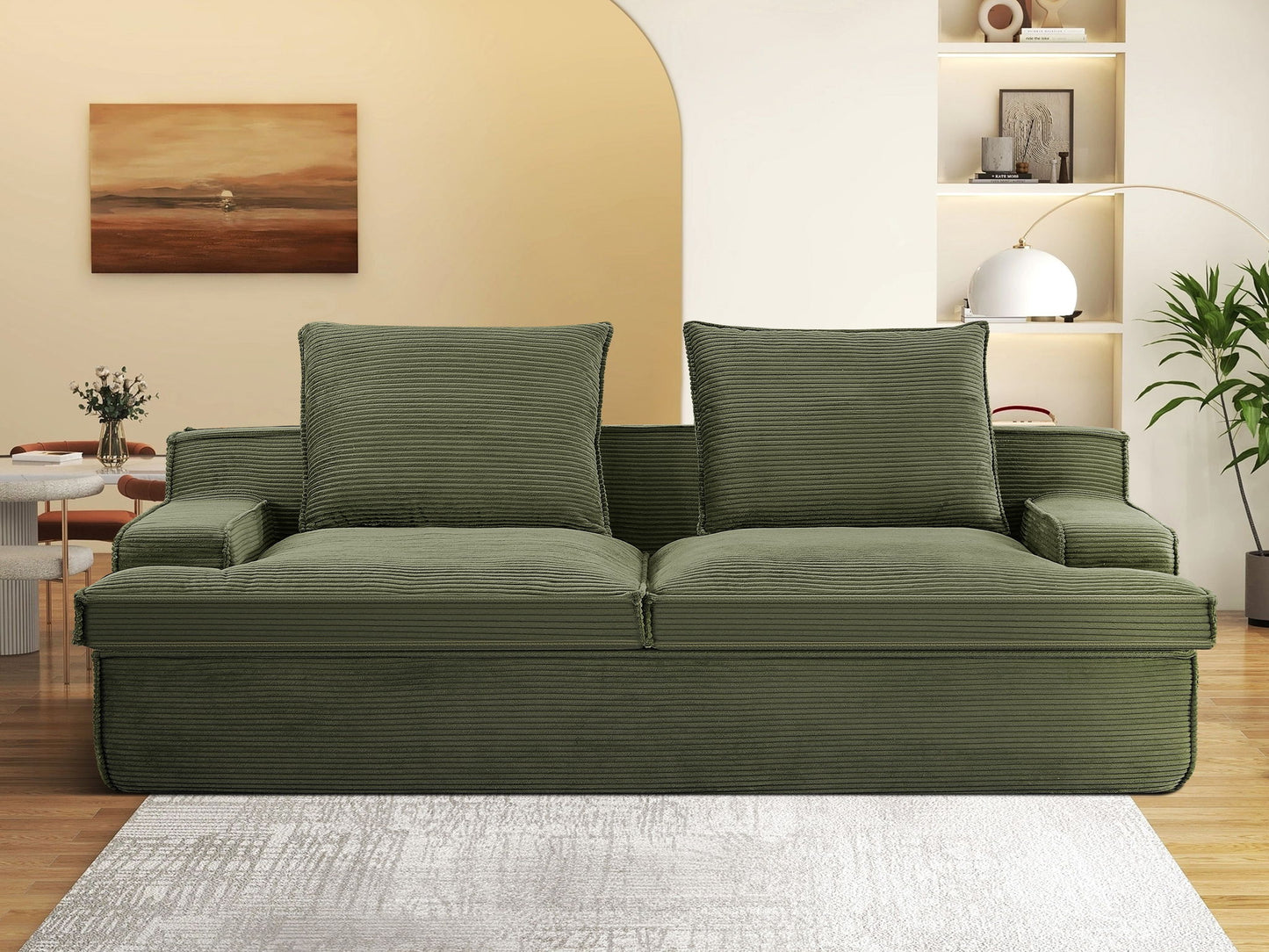 Nimbus - Oversized Full Foam 4 Seater Couch For Living Room Upholstered In Soft, Wide Armrests