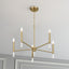 Courtyard - 5 Light Candle Chandelier - Clear / Gold