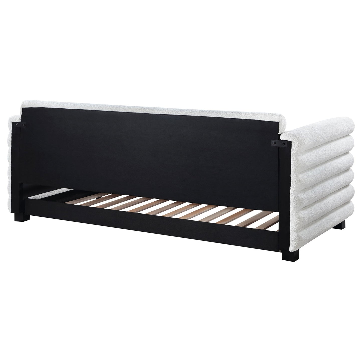 Fandango - Upholstered Twin Day Bed With Trundle - White