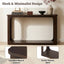 Console Table With Open Arch Cutouts For Living Room Hallway - Espresso
