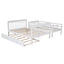 Bunk Bed With Twin Size Trundle, Storage And Guard Rail For Bedroom