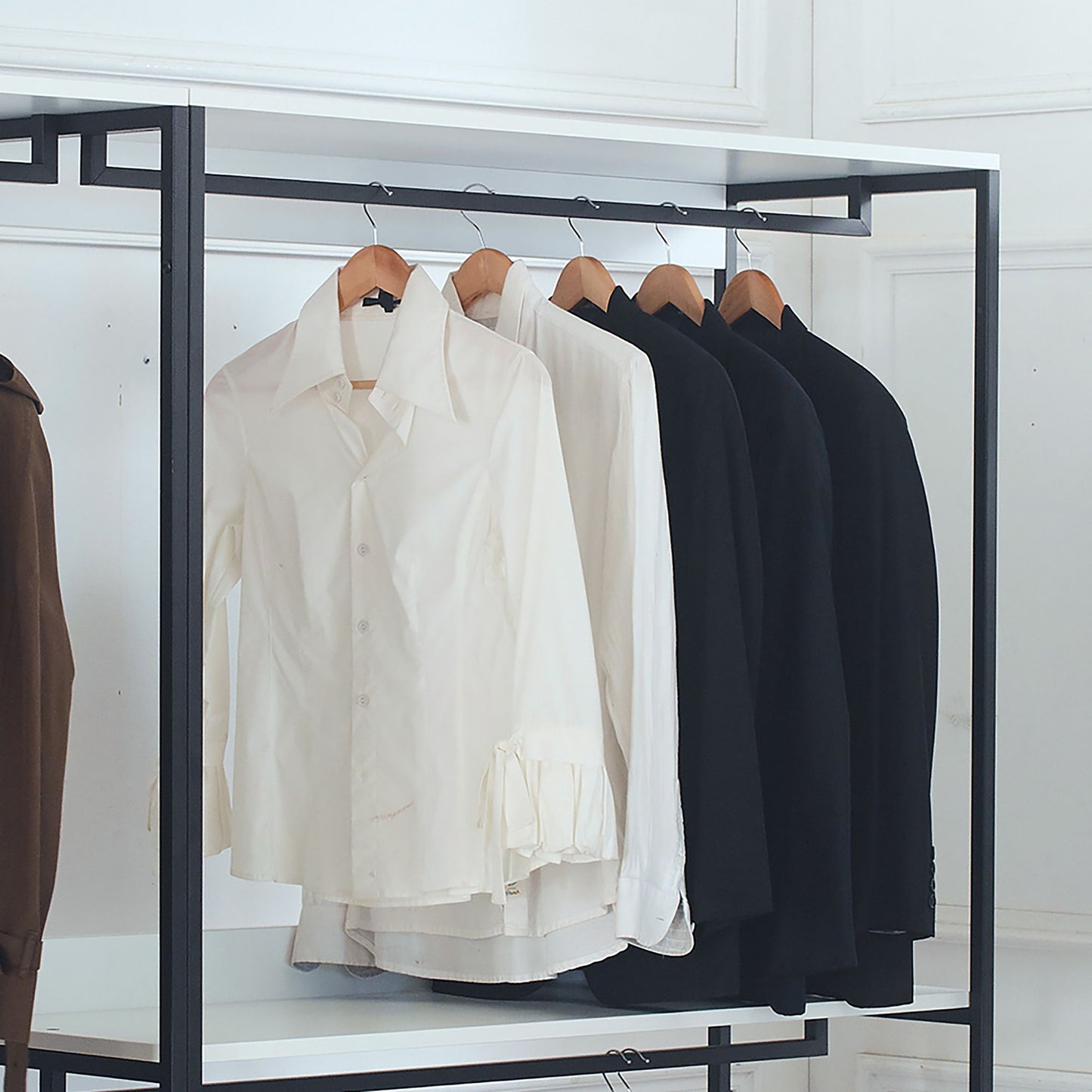 Fiona - Freestanding Walk-In Closet System, Extra Storage Space - White