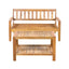 2 Piece Outdoor Conversation Set (Loveseat & Coffee Table With Water-Resistant Cushions)