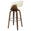 Swivel Bar Stool Elegant Design With Upholstery - Cream