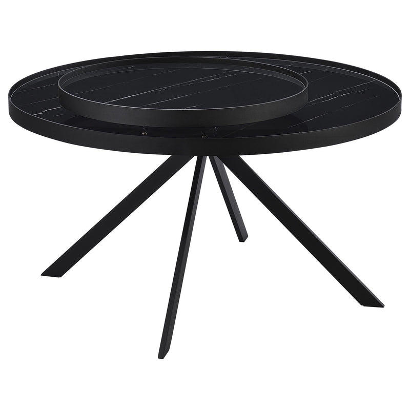 Shayne - Round Top Coffee Table With 2 Tier Design