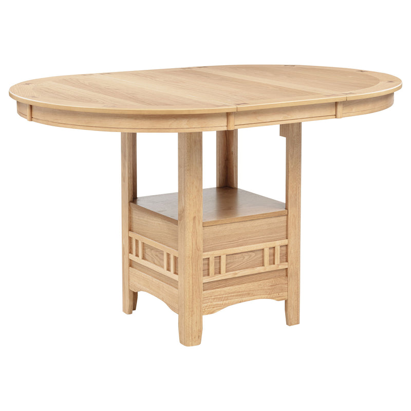 Davis - 5 Piece Oval Counter Height Dining Set With Expandable Table - Light Oak