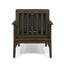 Enchanting Outdoor Club Chair With Slat Panel Design And Water Resistant Cushion - Dark Gray