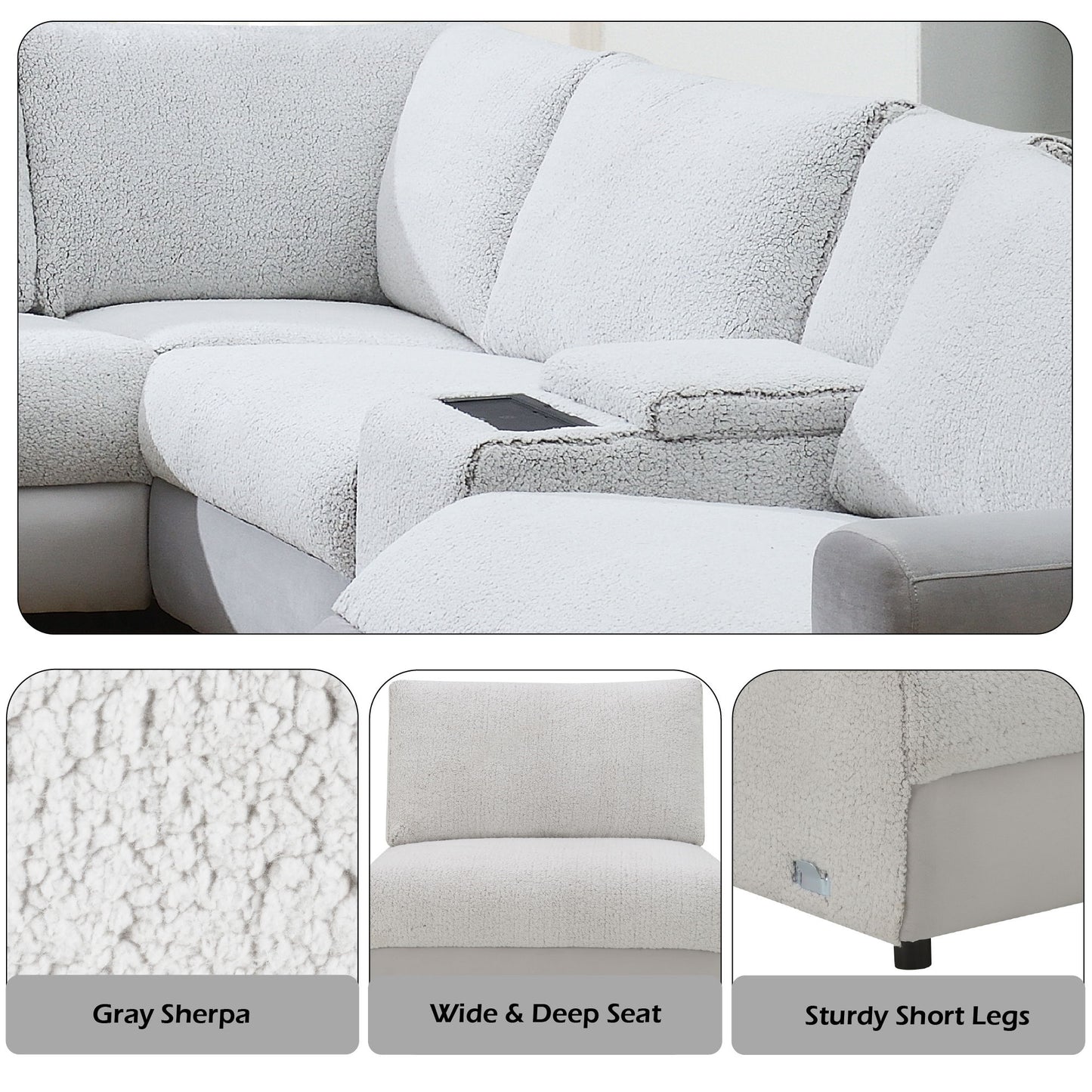 Tarrance - Modular Power Recliner Sectional - Gray