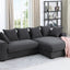 Naomi - 3 Piece Upholstered Sectional - Dark Gray