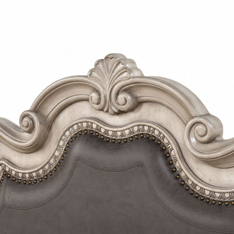 Panel Canopy King Bed - Gray