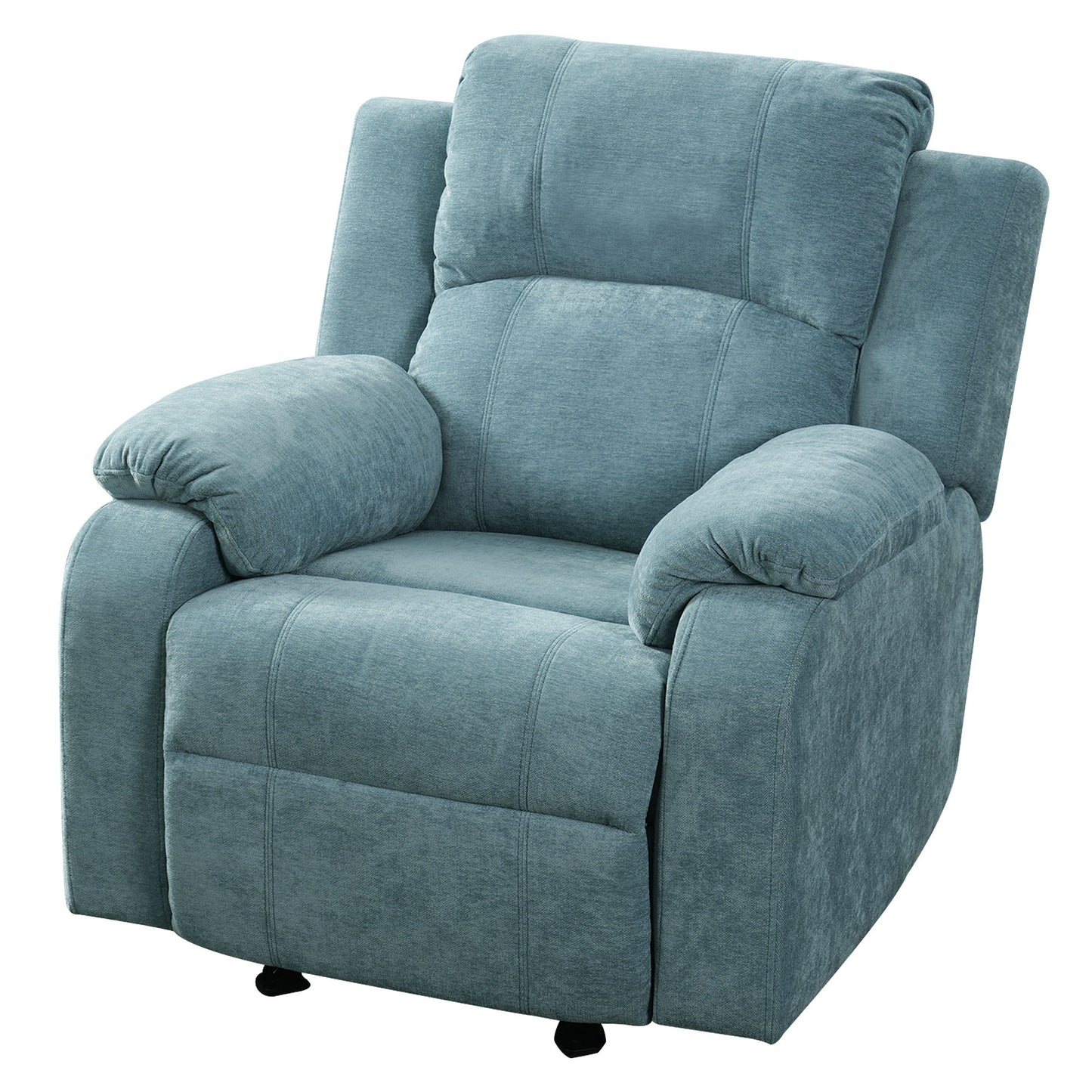 Upholstered Manual Recliner Chair With 3 Adjustable Backrest Positions