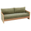Modern 3 Seater Sofa With Wood Armrests