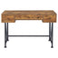 3 Drawer Writing Desk With Handles - Brown
