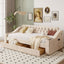 Upholstered Daybed With Storage Armrests And USB Port