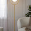 Moon - Contemporary Floor Lamp - Gold / Frosted