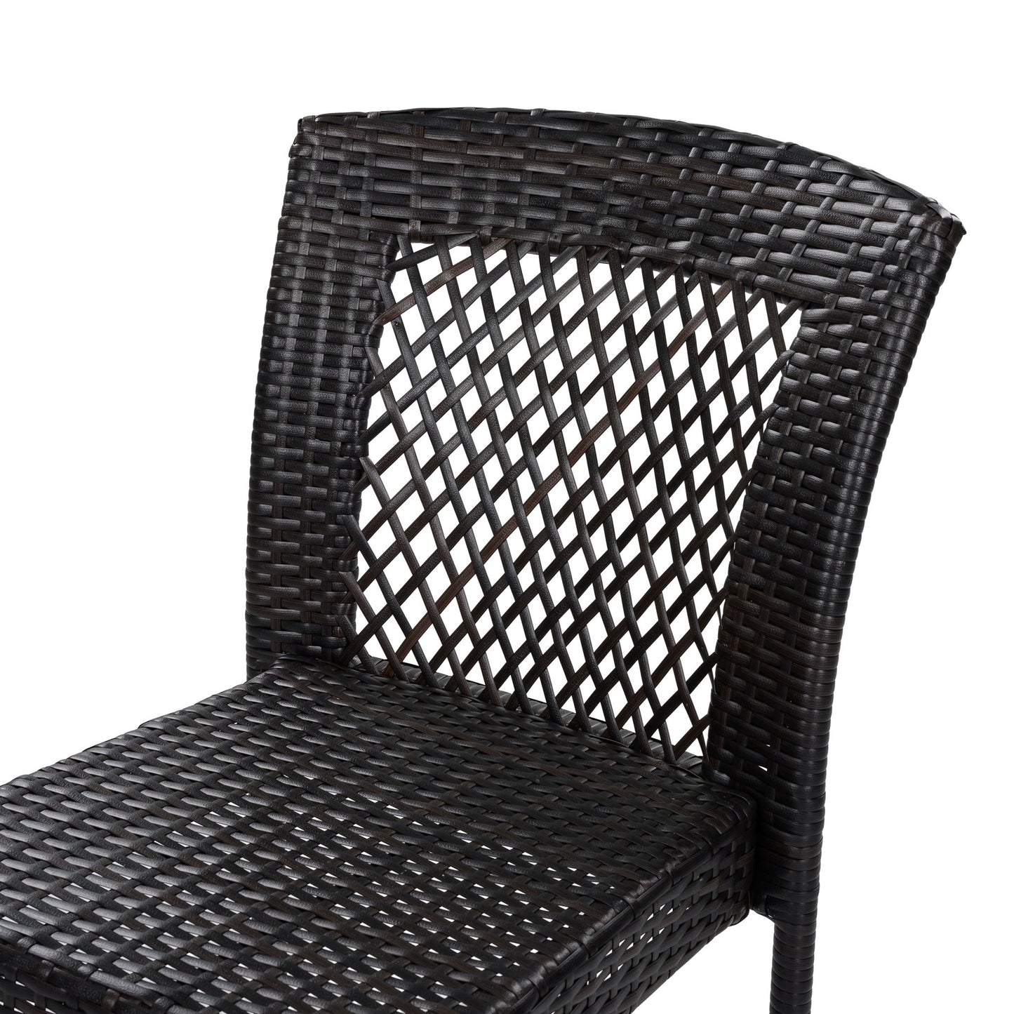 7 Piece Outdoor Dining Set With Table And 6 Chairs - Brown Multi