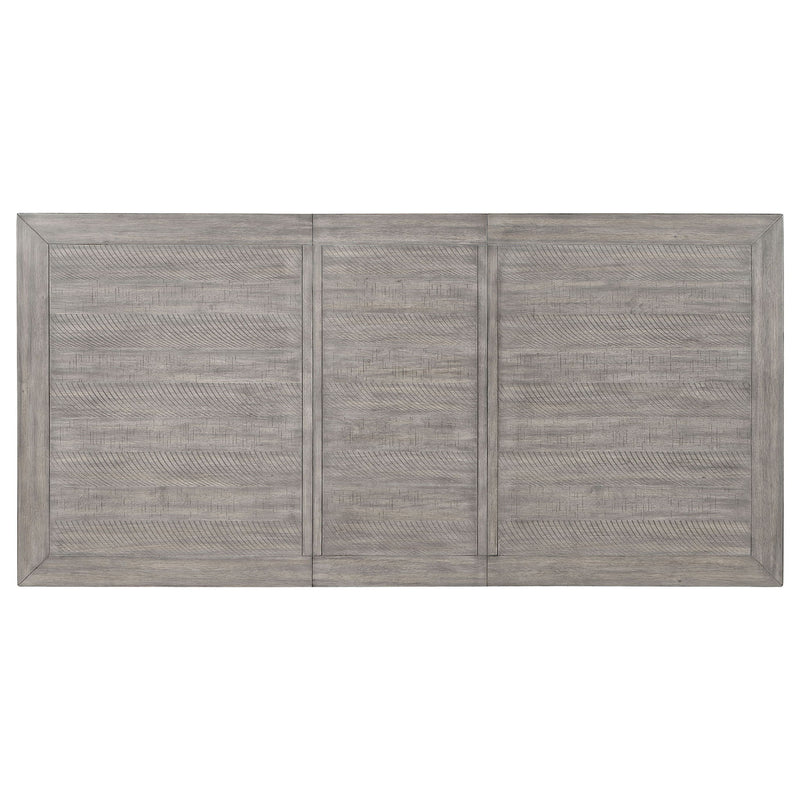 Centera - Rectangular Dining Table With Extension Leaf - Gray