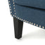 Elegant Club Chair With Nailhead Trim And Birch Wood Legs